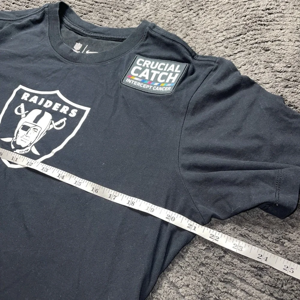 Nike Las Vegas Raiders Dri-Fit T-Shirt‎ Mens L Black NFL Crucial Catch